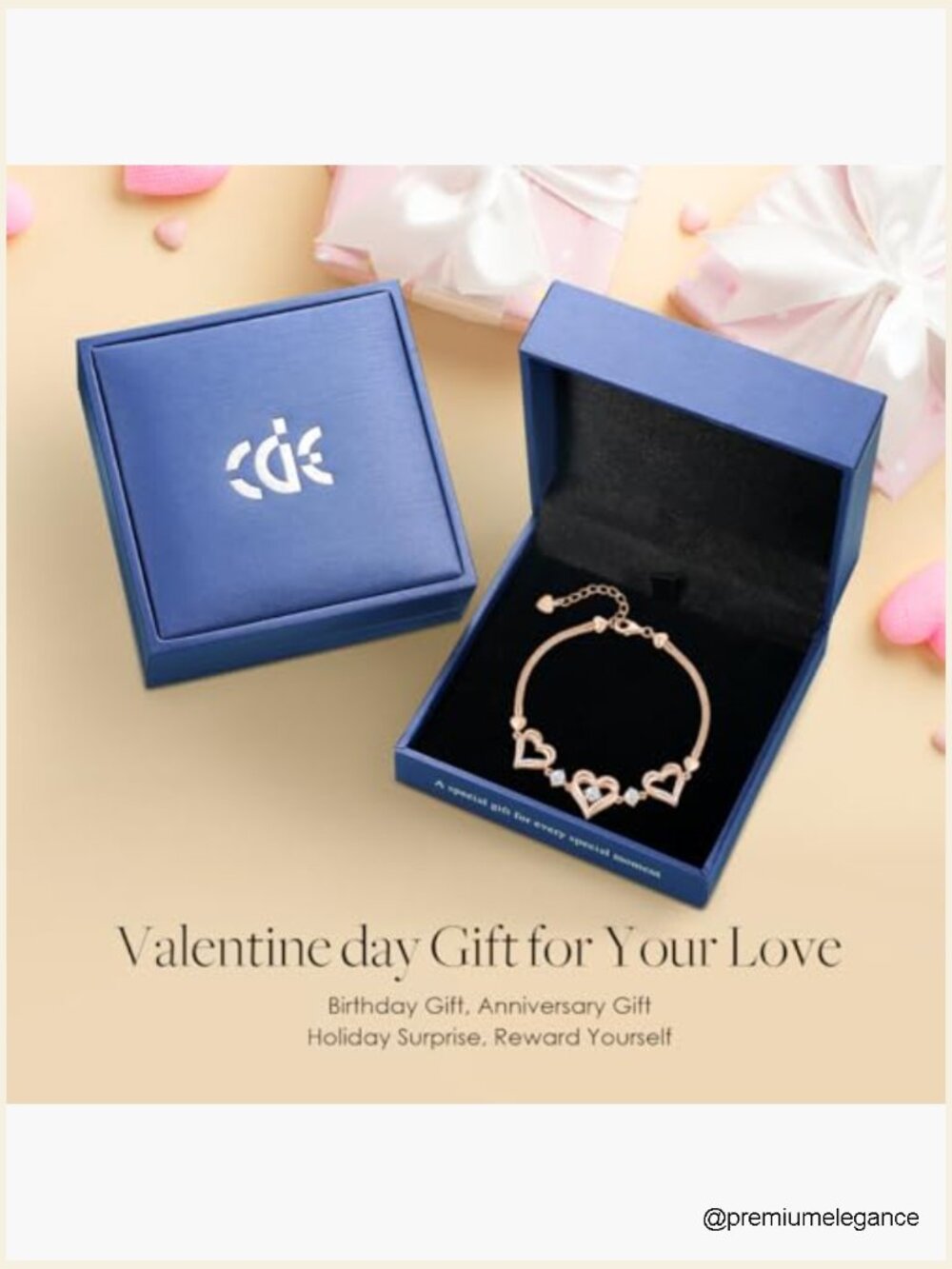 Forever Love Heart Charm Link Bracelet - Sterling Silver Birthstone Bracelet View 6